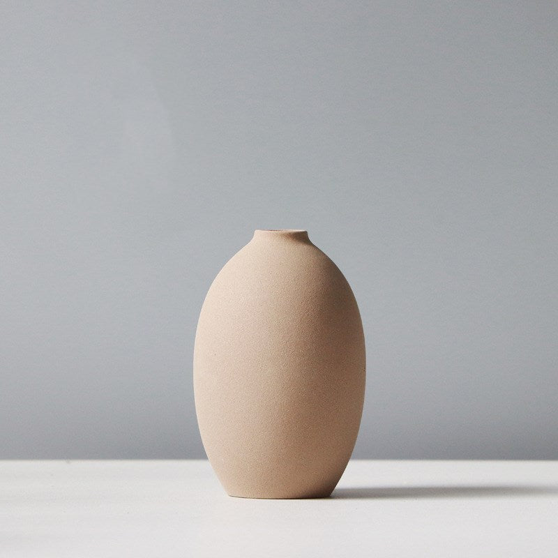 Morandi Ceramic Vase – Nordic Matte Flower Vase
