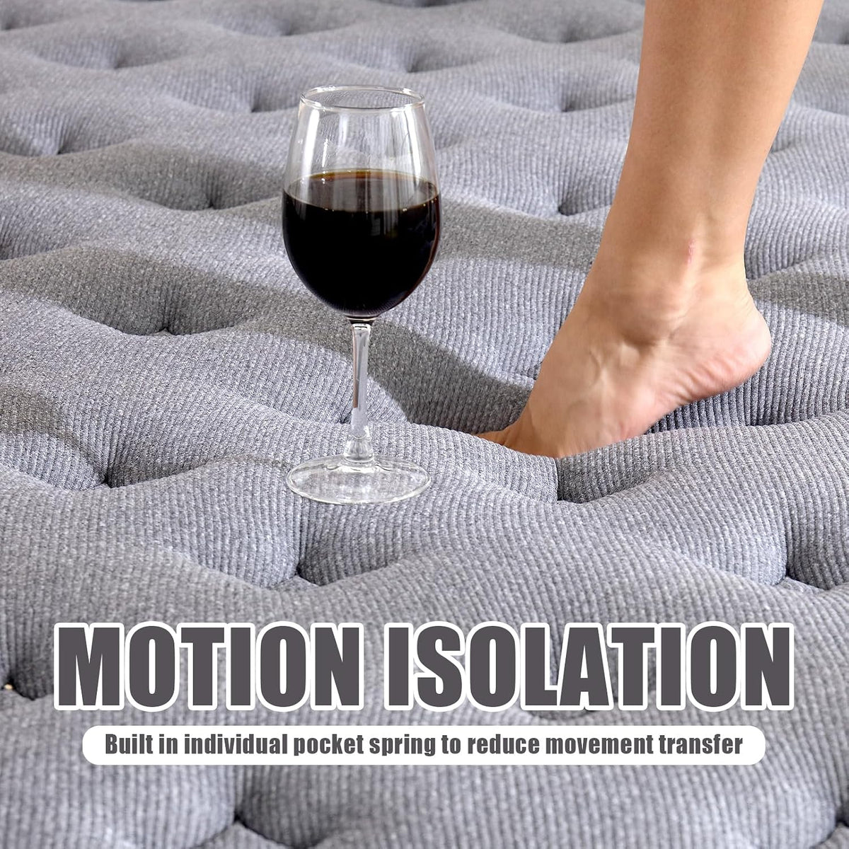 Memory Foam Hybrid Mattress – 10 Inch Breathable Mattress