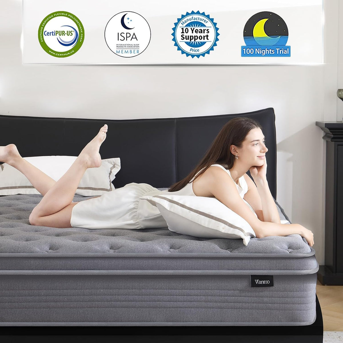 Memory Foam Hybrid Mattress – 10 Inch Breathable Mattress