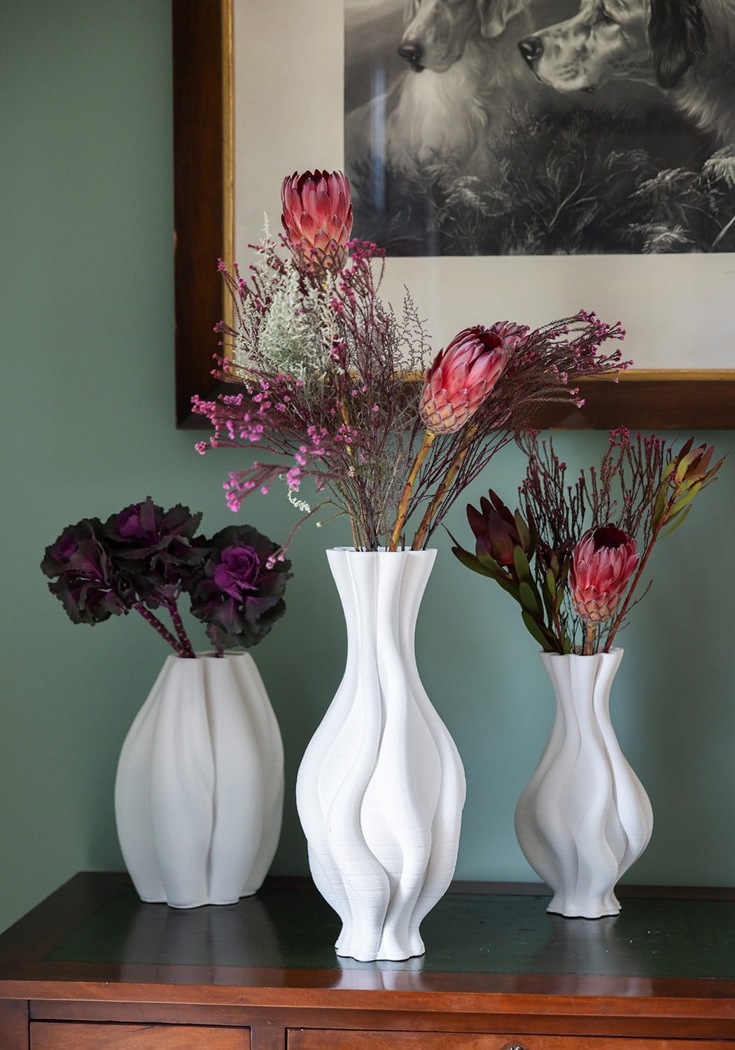 Twisted Ceramic Vase – Tall White Sculptural Vase