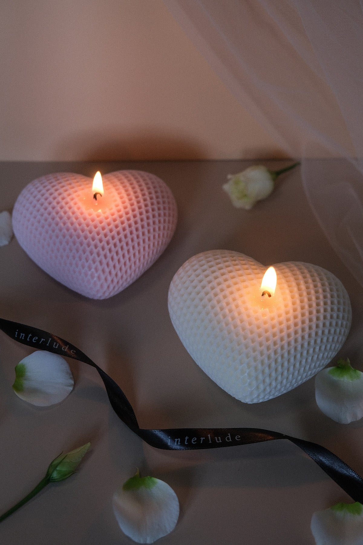 Heart Candle – Handmade Peony-Scented Soy Candle