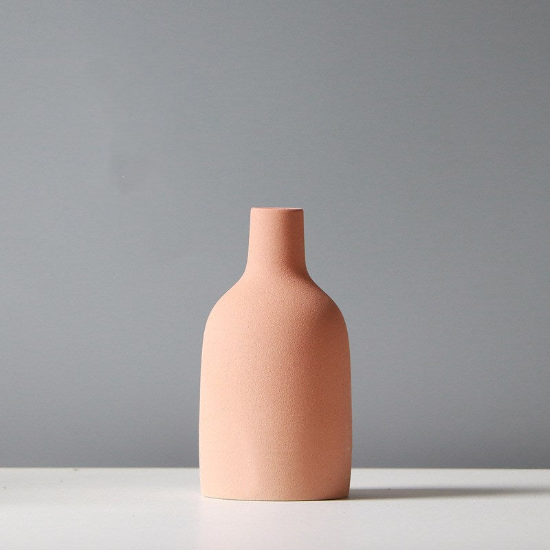 Morandi Ceramic Vase – Nordic Matte Flower Vase
