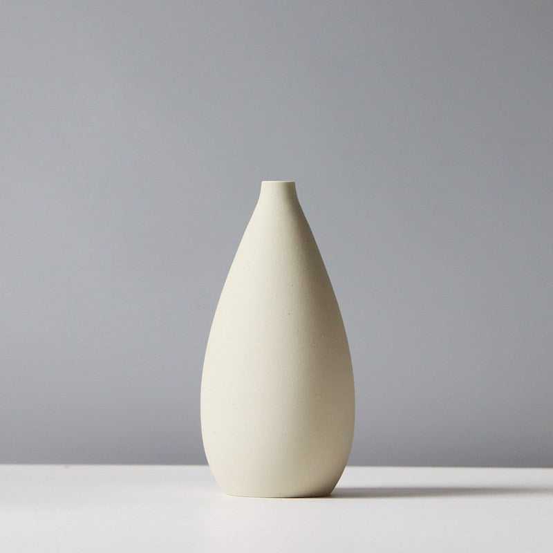 Morandi Ceramic Vase – Nordic Matte Flower Vase