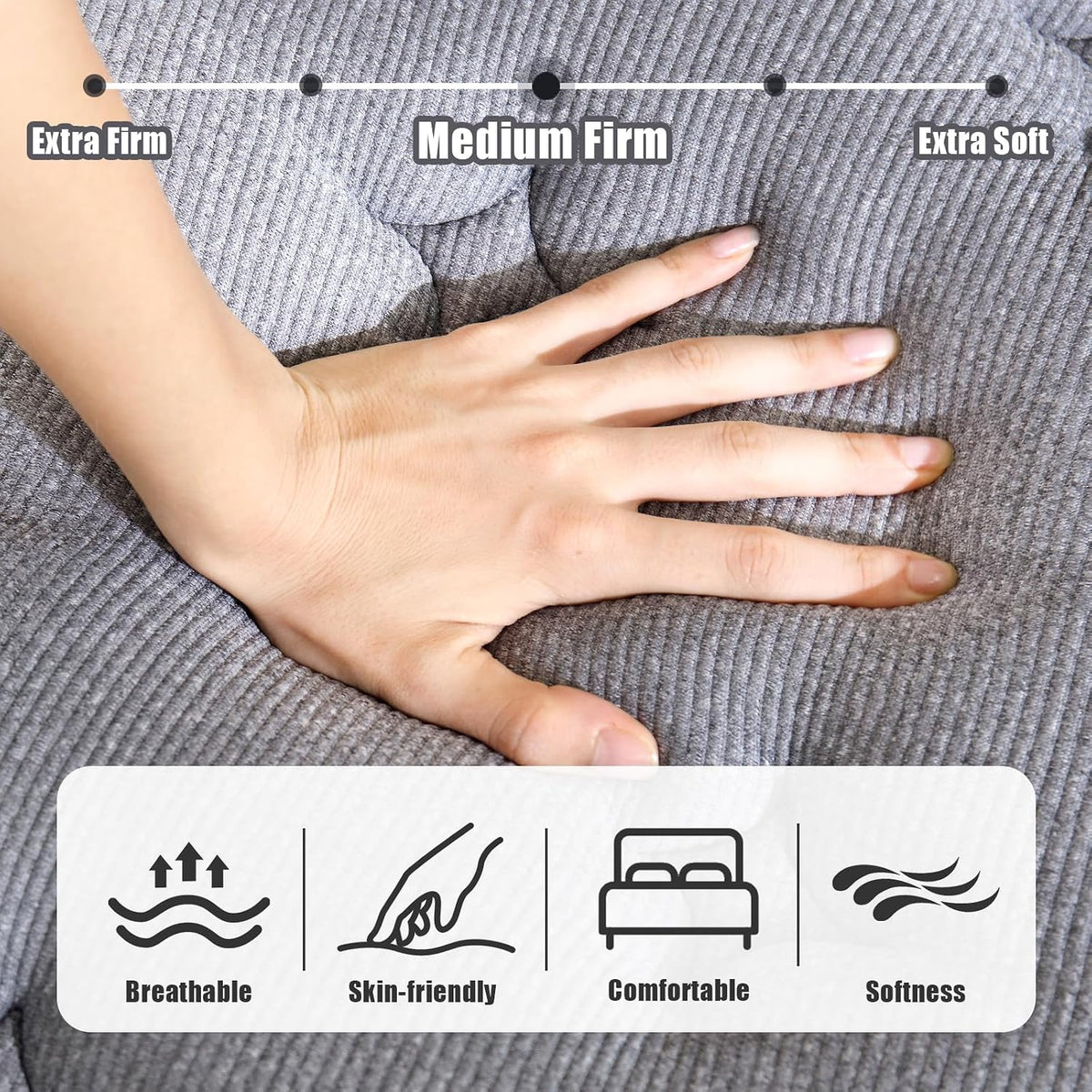 Memory Foam Hybrid Mattress – 10 Inch Breathable Mattress