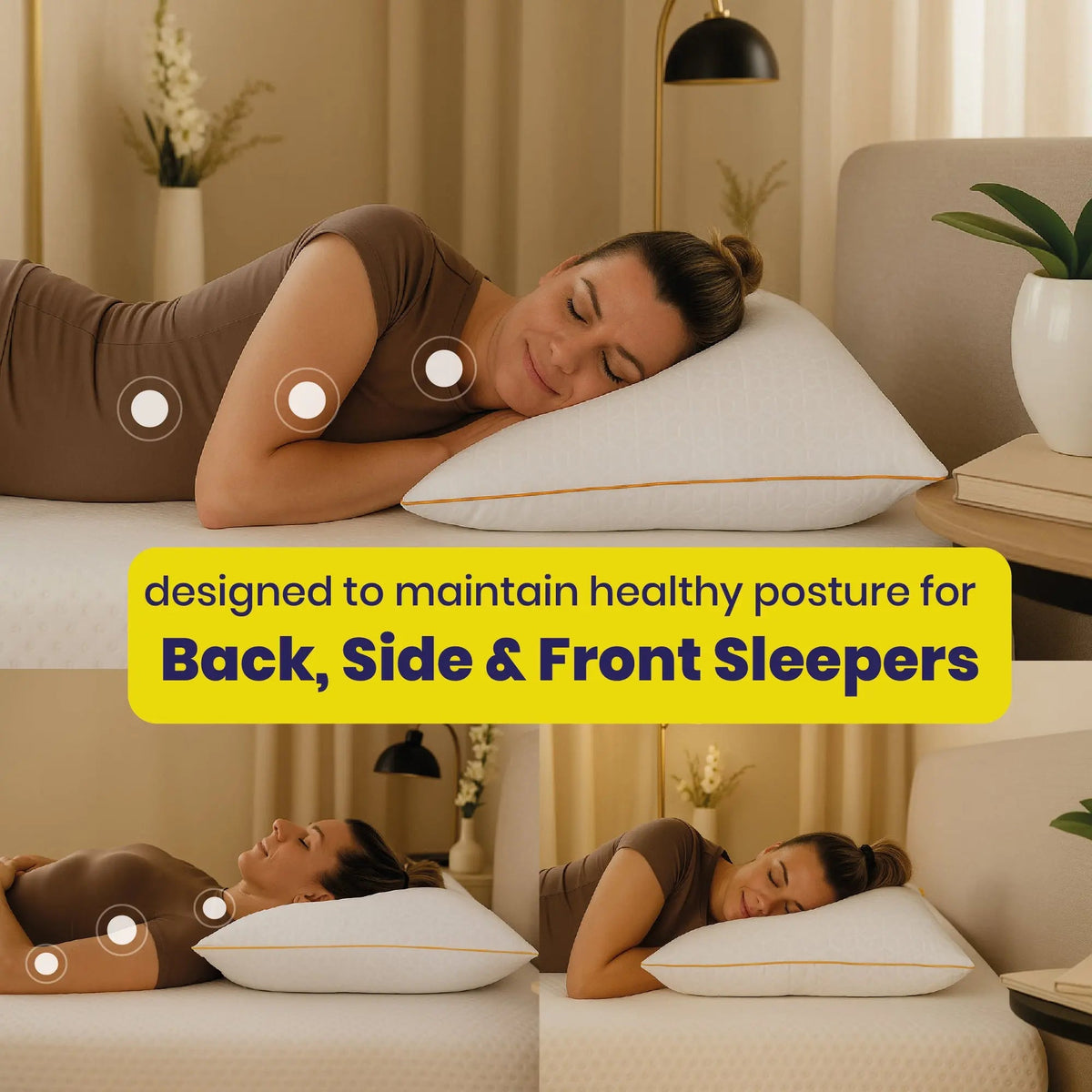 Adjustable Hybrid Pillow – Supportive Memory Foam Pillow