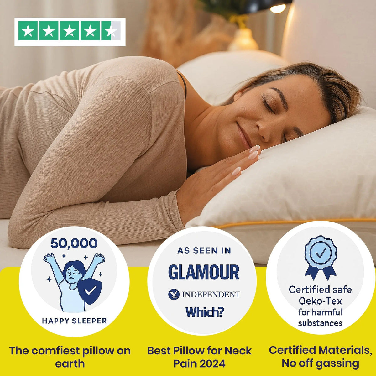 Adjustable Hybrid Pillow – Supportive Memory Foam Pillow