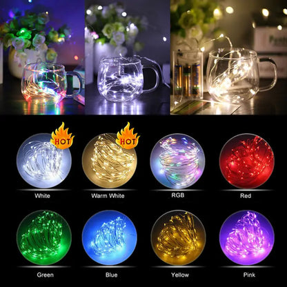 Warm White Fairy Lights – Battery Copper Wire String Lights