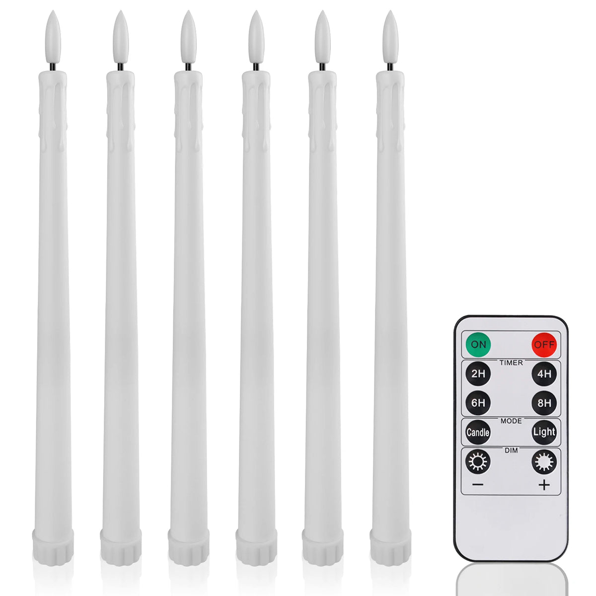 Flameless LED Taper Candles – Flickering Dinner Candles with Remote