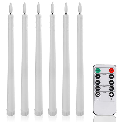 Flameless LED Taper Candles – Flickering Dinner Candles with Remote