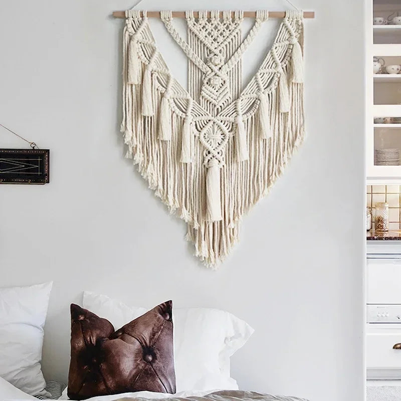 Macramé Wall Hanging – Handwoven Boho Cotton Tapestry