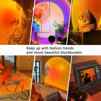 Sunset Projection Lamp – USB Colour-Changing Mood Light