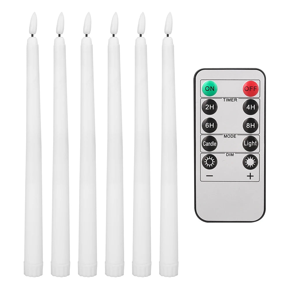Flameless LED Taper Candles – Flickering Dinner Candles with Remote