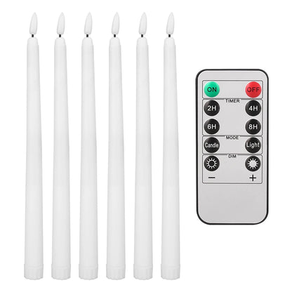 Flameless LED Taper Candles – Flickering Dinner Candles with Remote