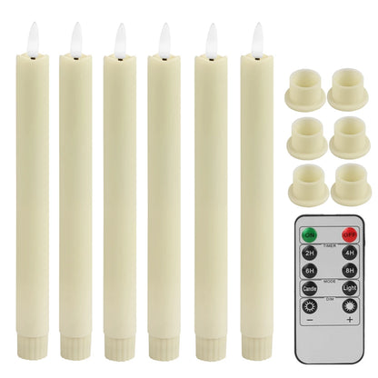 Flameless LED Taper Candles – Flickering Dinner Candles with Remote