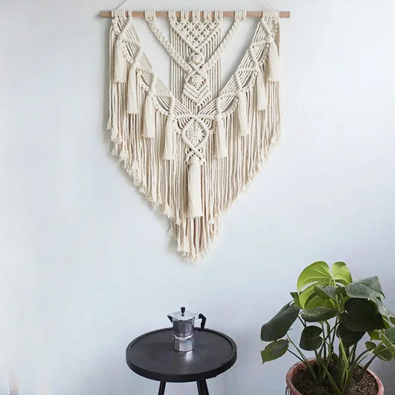 Macramé Wall Hanging – Handwoven Boho Cotton Tapestry