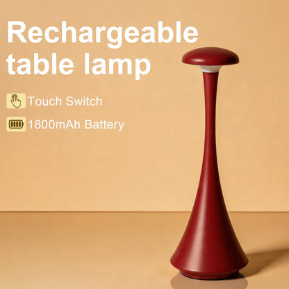 Mushroom Table Lamp – Rechargeable Cordless Touch Lamp