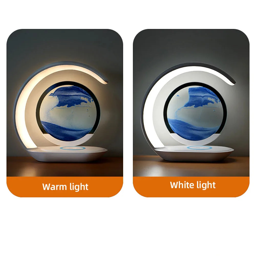 Quicksand Table Lamp – Moving Sand Art LED Night Light