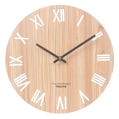Nordic Wooden Wall Clock – Silent 30 cm Minimalist Clock
