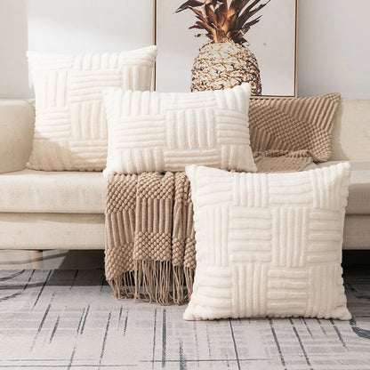 Plush Textured Cushion Cover – Soft Embossed 45 x 45 cm