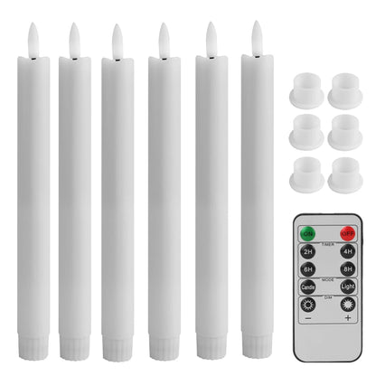 Flameless LED Taper Candles – Flickering Dinner Candles with Remote