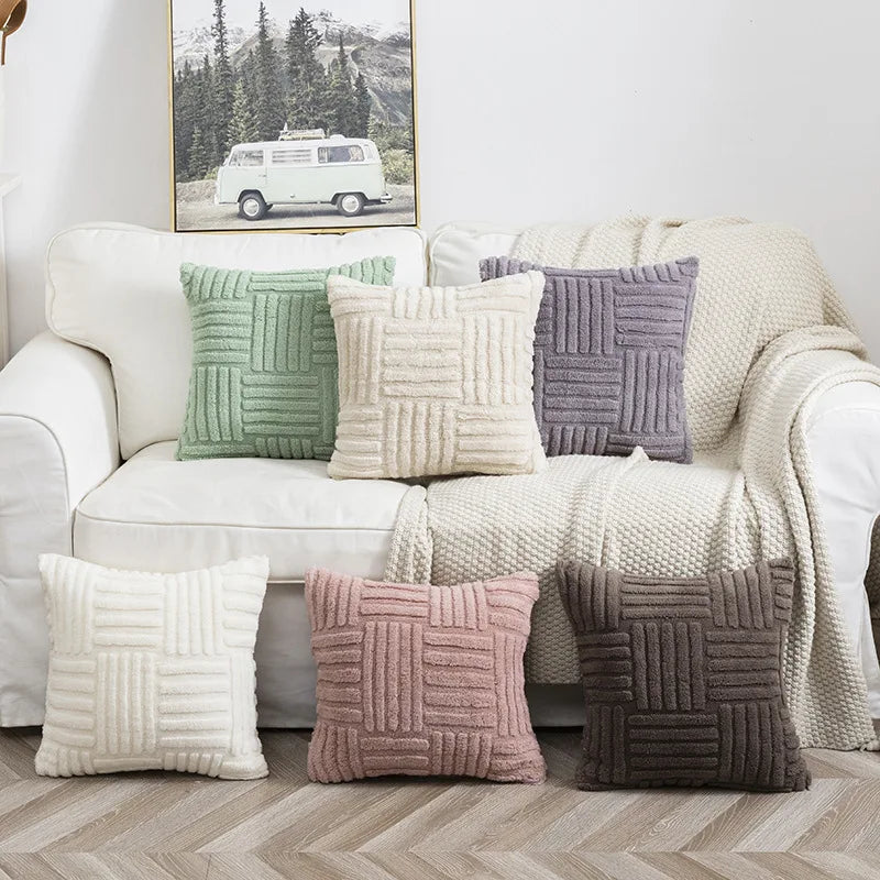 Plush Textured Cushion Cover – Soft Embossed 45 x 45 cm