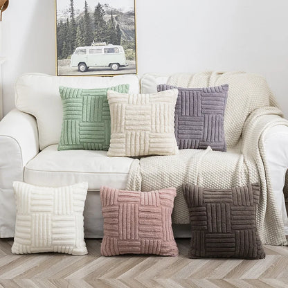 Plush Textured Cushion Cover – Soft Embossed 45 x 45 cm