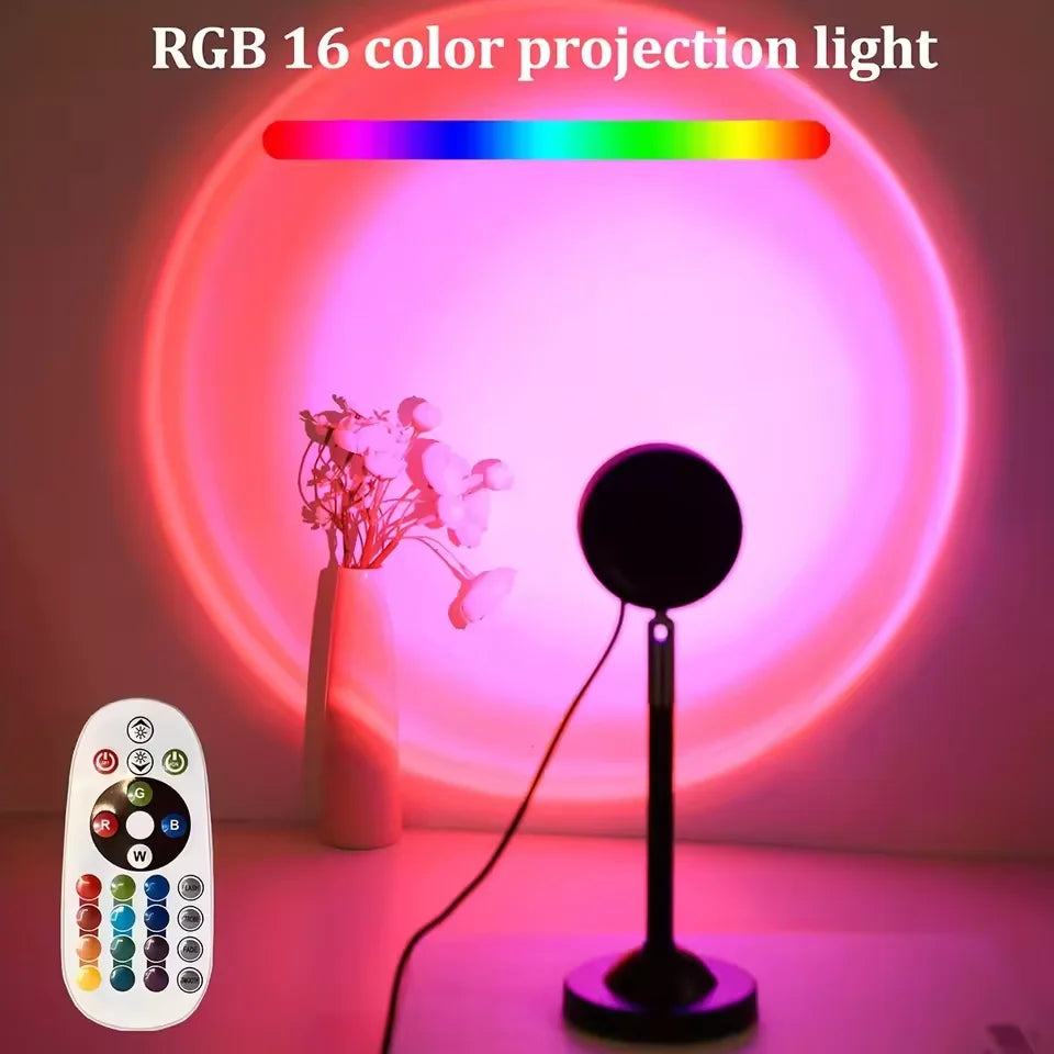 Sunset Projection Lamp – USB Colour-Changing Mood Light