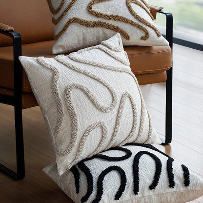 Chenille Cushion Cover – Boho Geometric 45 x 45 cm
