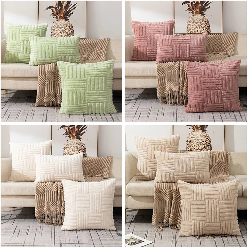 Plush Textured Cushion Cover – Soft Embossed 45 x 45 cm