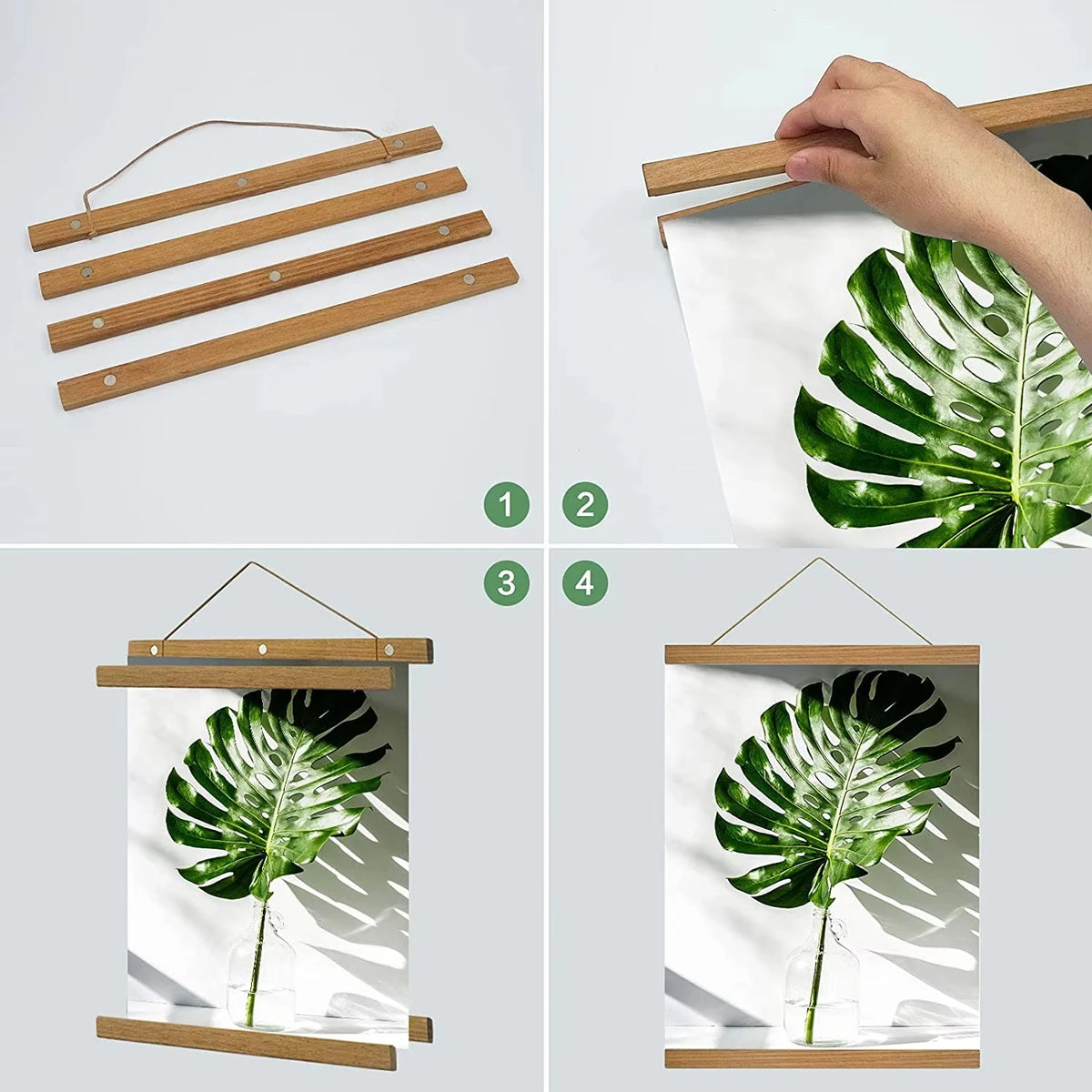 Magnetic Wooden Poster Hanger – Solid Wood Print Frame