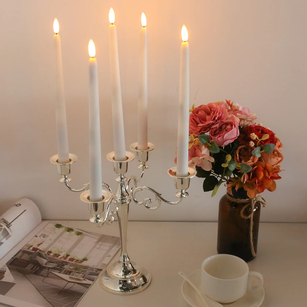 Flameless LED Taper Candles – Flickering Dinner Candles with Remote
