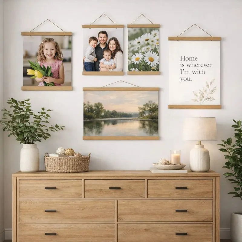 Magnetic Wooden Poster Hanger – Solid Wood Print Frame