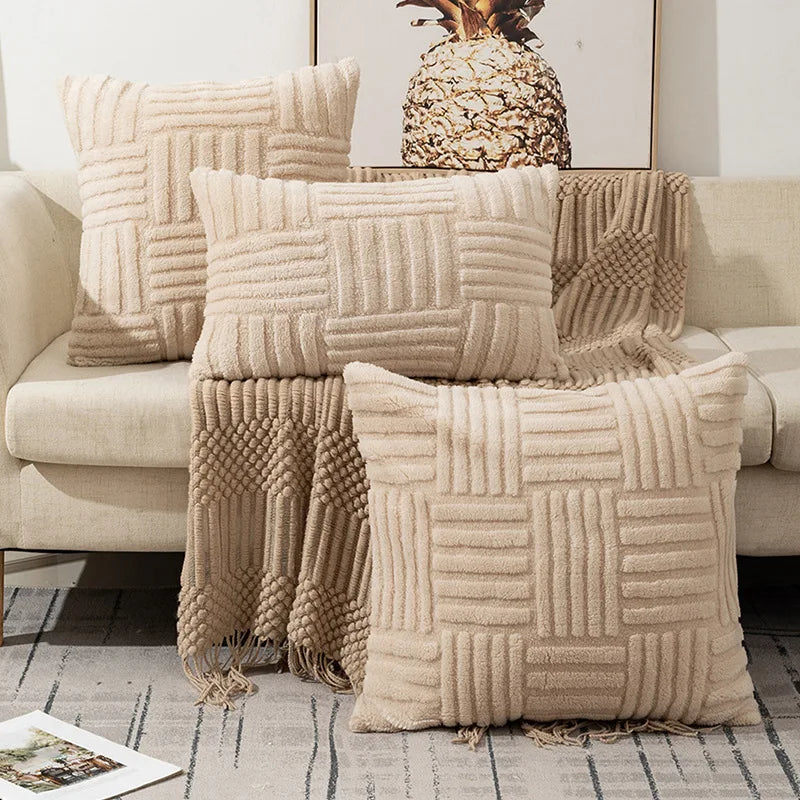 Plush Textured Cushion Cover – Soft Embossed 45 x 45 cm