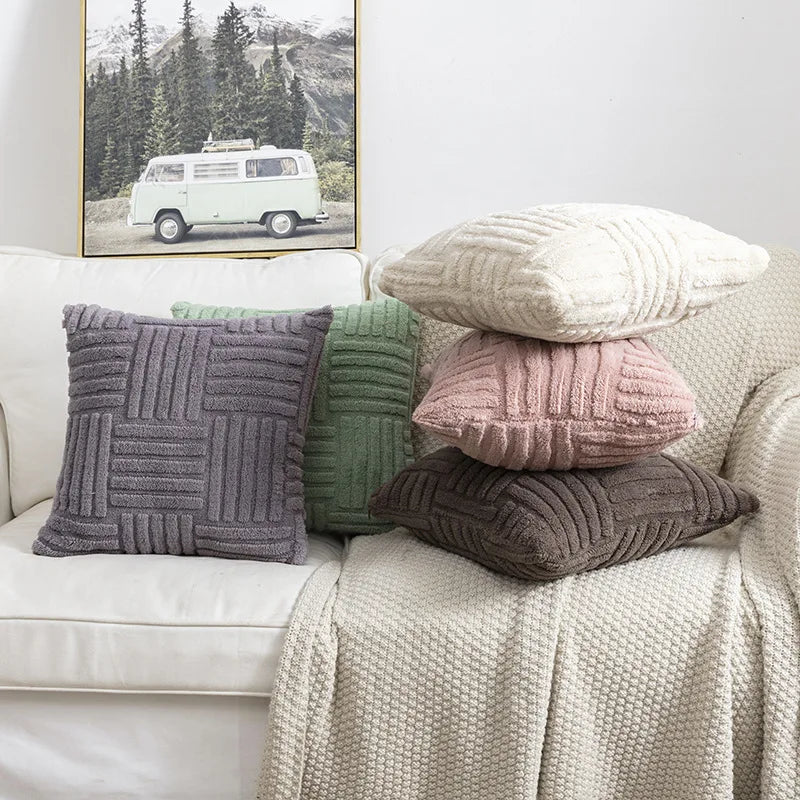 Plush Textured Cushion Cover – Soft Embossed 45 x 45 cm