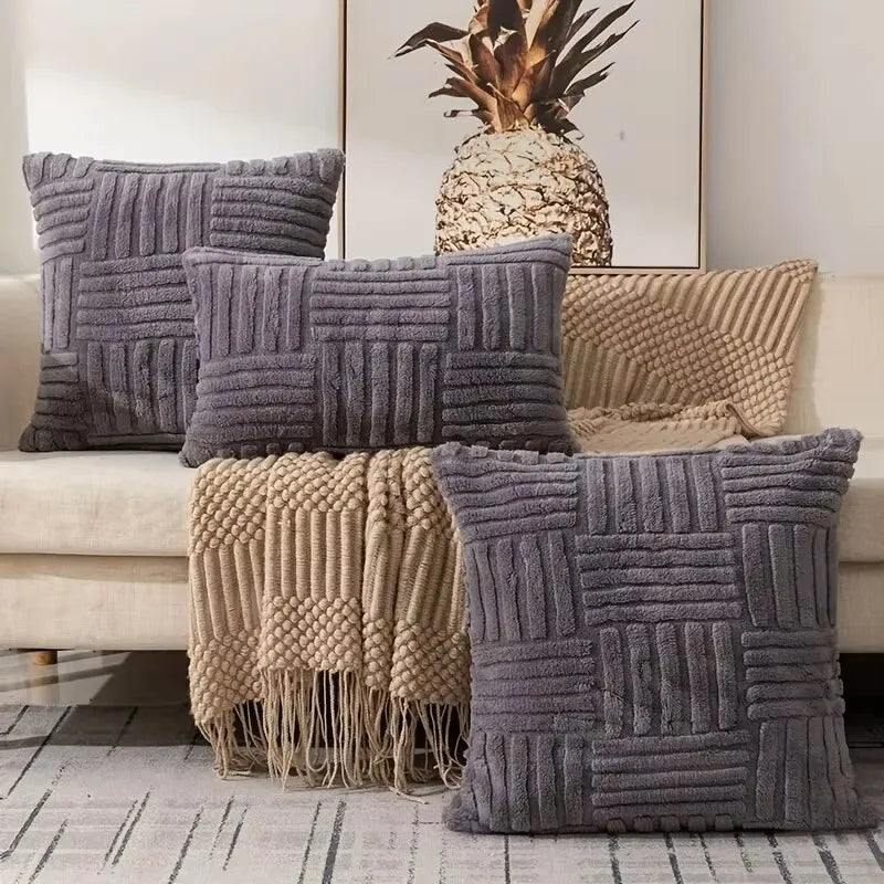 Plush Textured Cushion Cover – Soft Embossed 45 x 45 cm