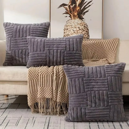 Plush Textured Cushion Cover – Soft Embossed 45 x 45 cm