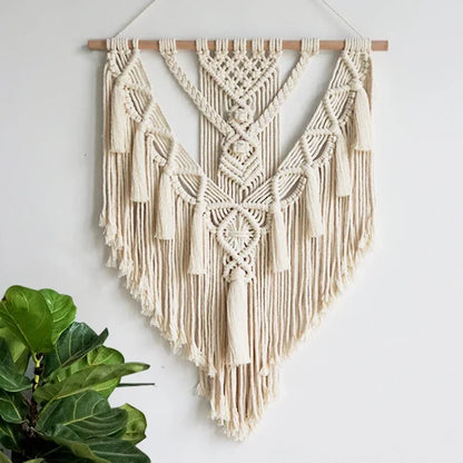 Macramé Wall Hanging – Handwoven Boho Cotton Tapestry