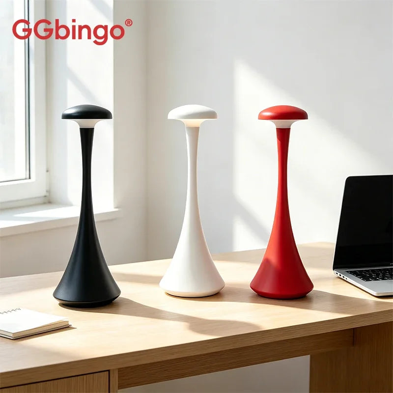 Mushroom Table Lamp – Rechargeable Cordless Touch Lamp