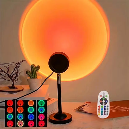 Sunset Projection Lamp – USB Colour-Changing Mood Light